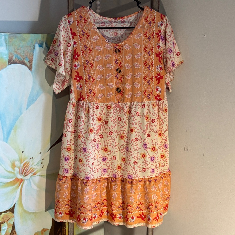 Floral Patchwork Dress